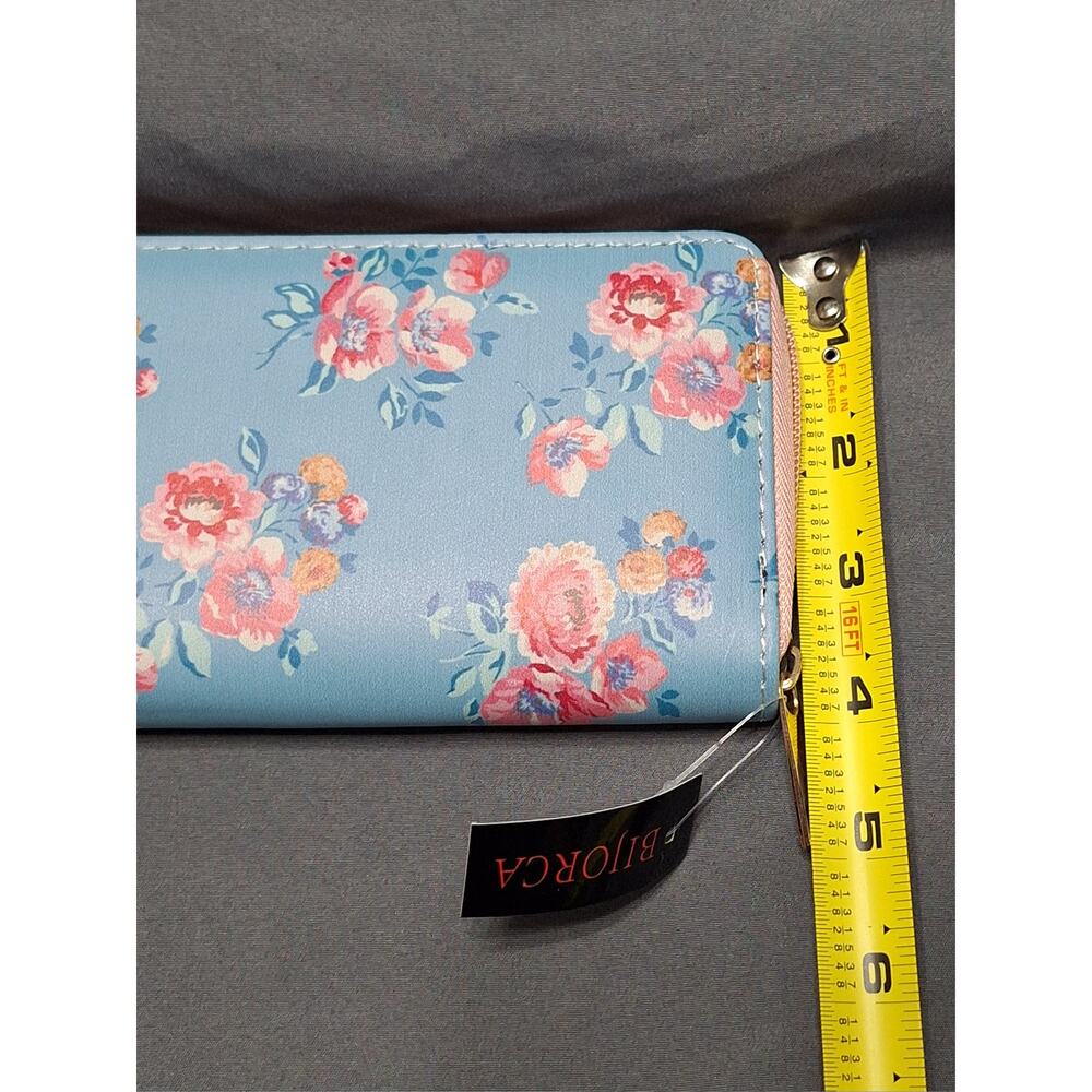 Bijorca Zip-Around Wallet Powder Blue Floral Print - Picture 4 of 4